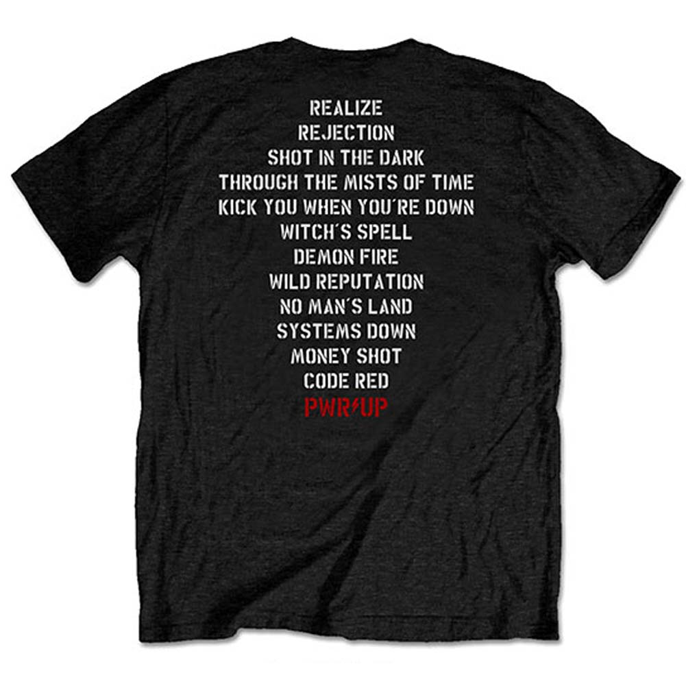 AC/DC Dark Stage/Tracklist (Back Print) Slim Fit T-shirt