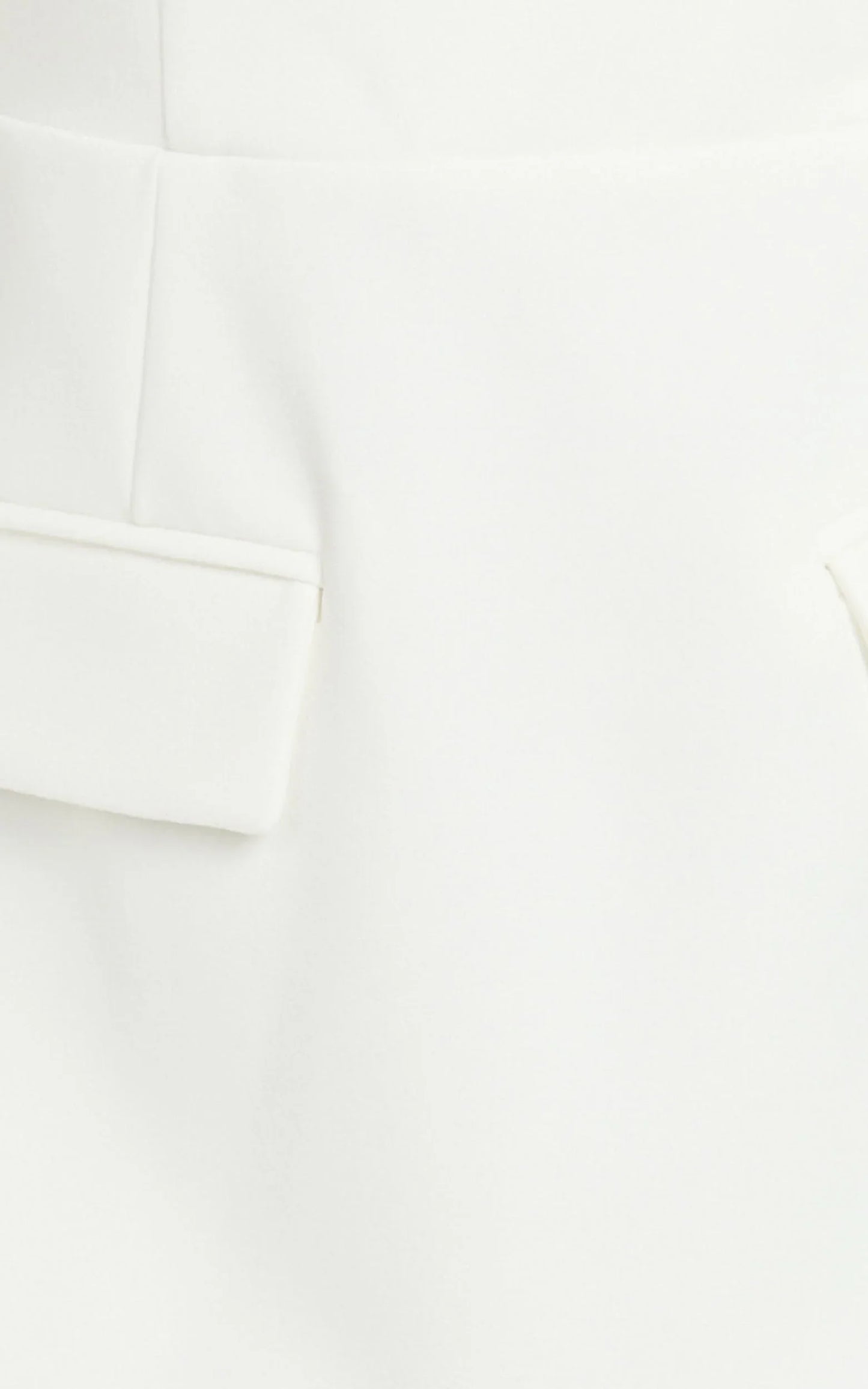Carlson Mini Dress - High Neck Sleeve Cocoon Skirt Dress in White