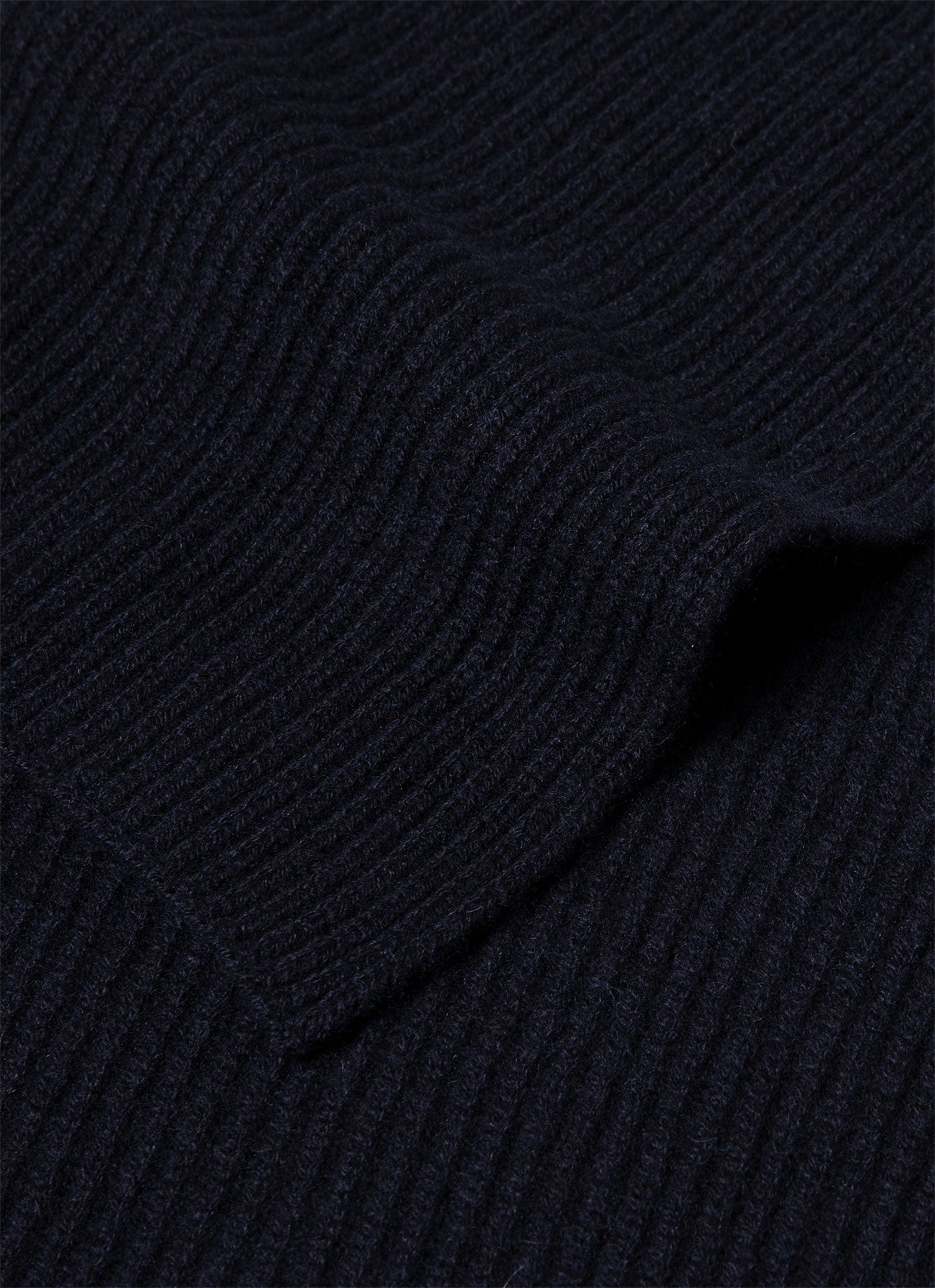 Cashmere Ribbed Scarf In Navy Asca9054 Buaa