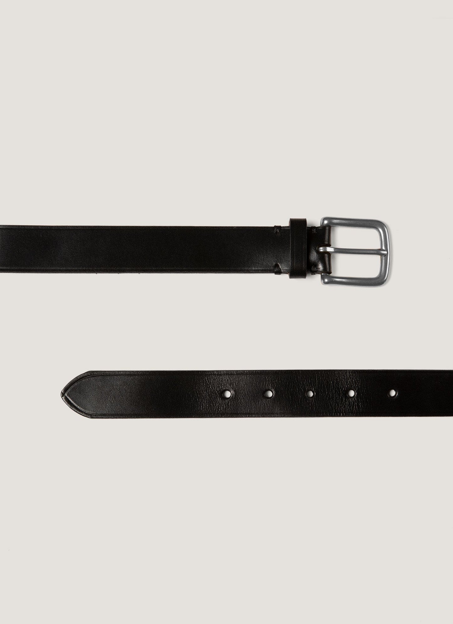 Mens 30Mm Chunky Leather Belt In Black Mbel9414 Bkaa