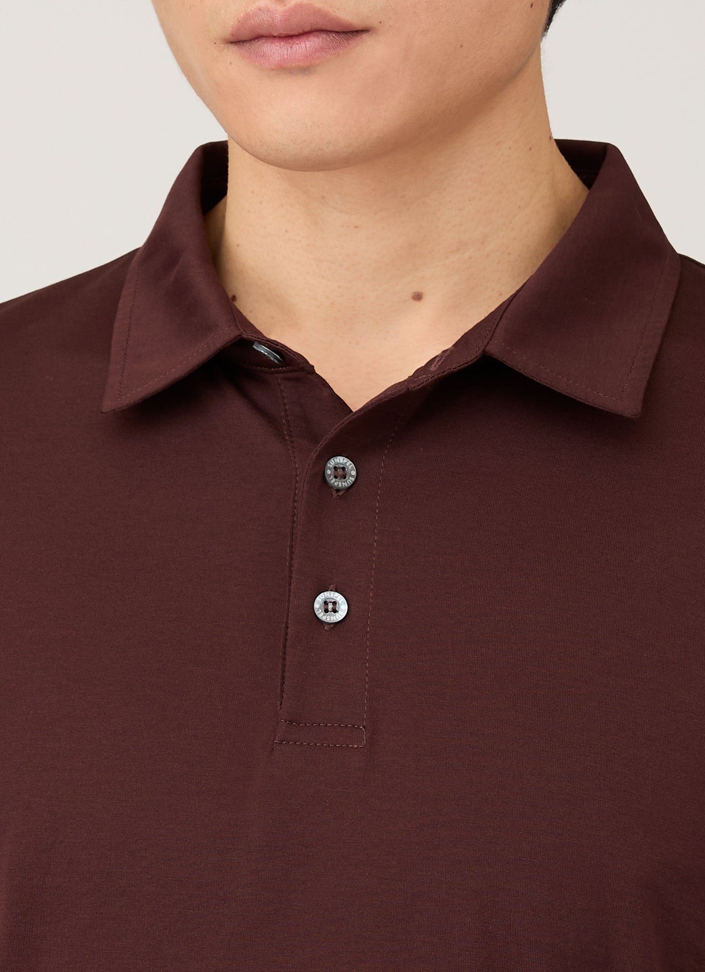 Mens Long Sleeve Classic Jersey Polo Shirt In Bakelite Mpol1054 Rdel