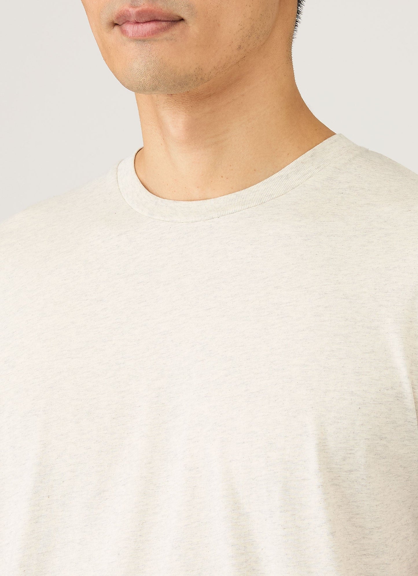 Mens Riviera Midweight Tshirt In Archive White Melange Mtsh0007R Whda