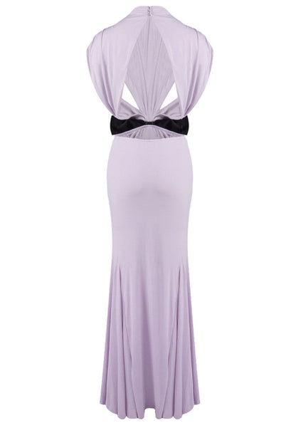 Bow Backless Maxi Dress Lavender