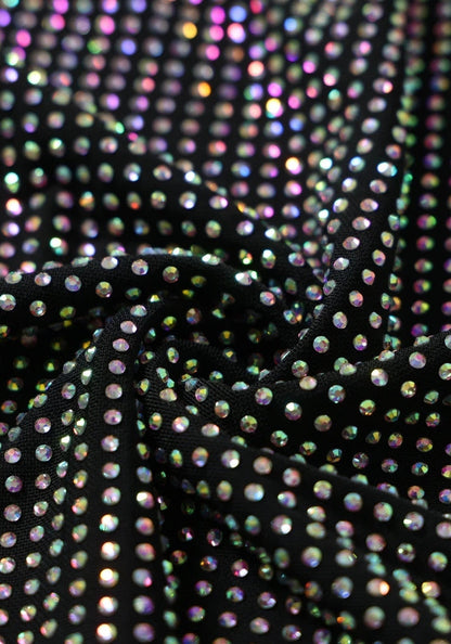 Crystal Embellished Maxi Dress Black