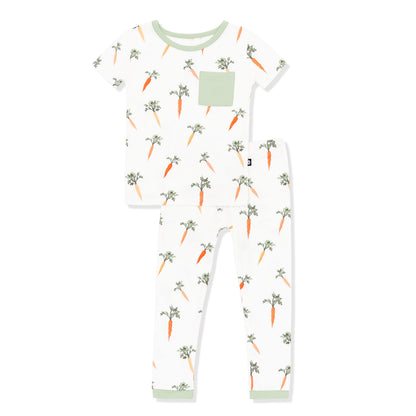 Short Sleeve with Pants Pajamas in Carrot