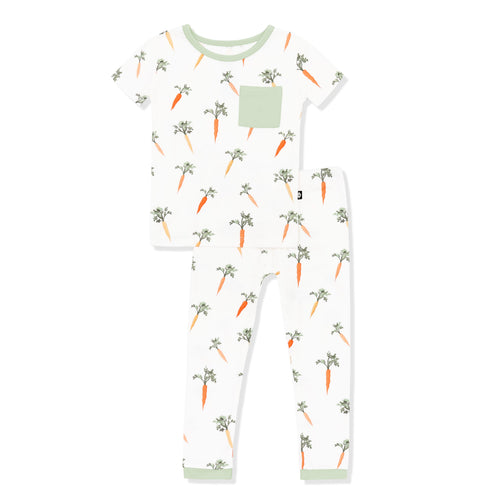 Short Sleeve with Pants Pajamas in Carrot