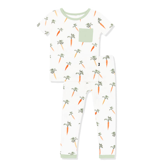 Short Sleeve with Pants Pajamas in Carrot