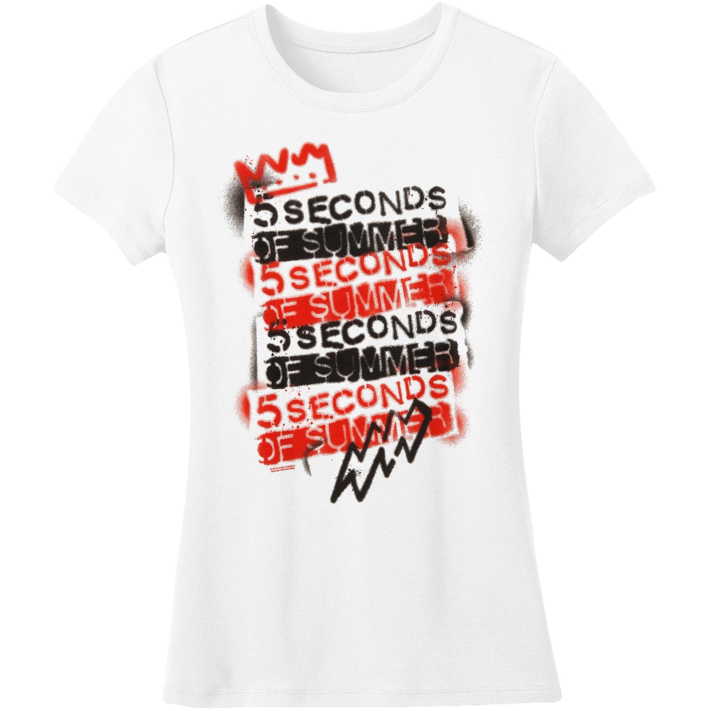 5 Seconds Of Summer Spray Paint Soft Junior Top