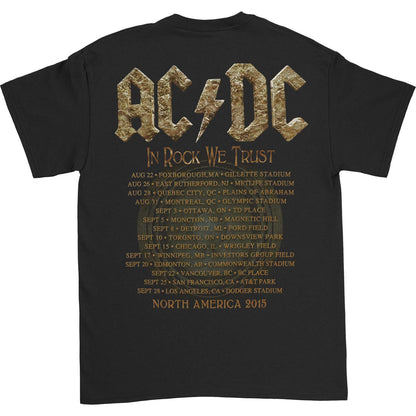 AC/DC In Rock We Trust 2015 N.A. Tour Tee T-shirt