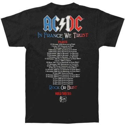 AC/DC In France We Trust 2015 Tour Tee T-shirt