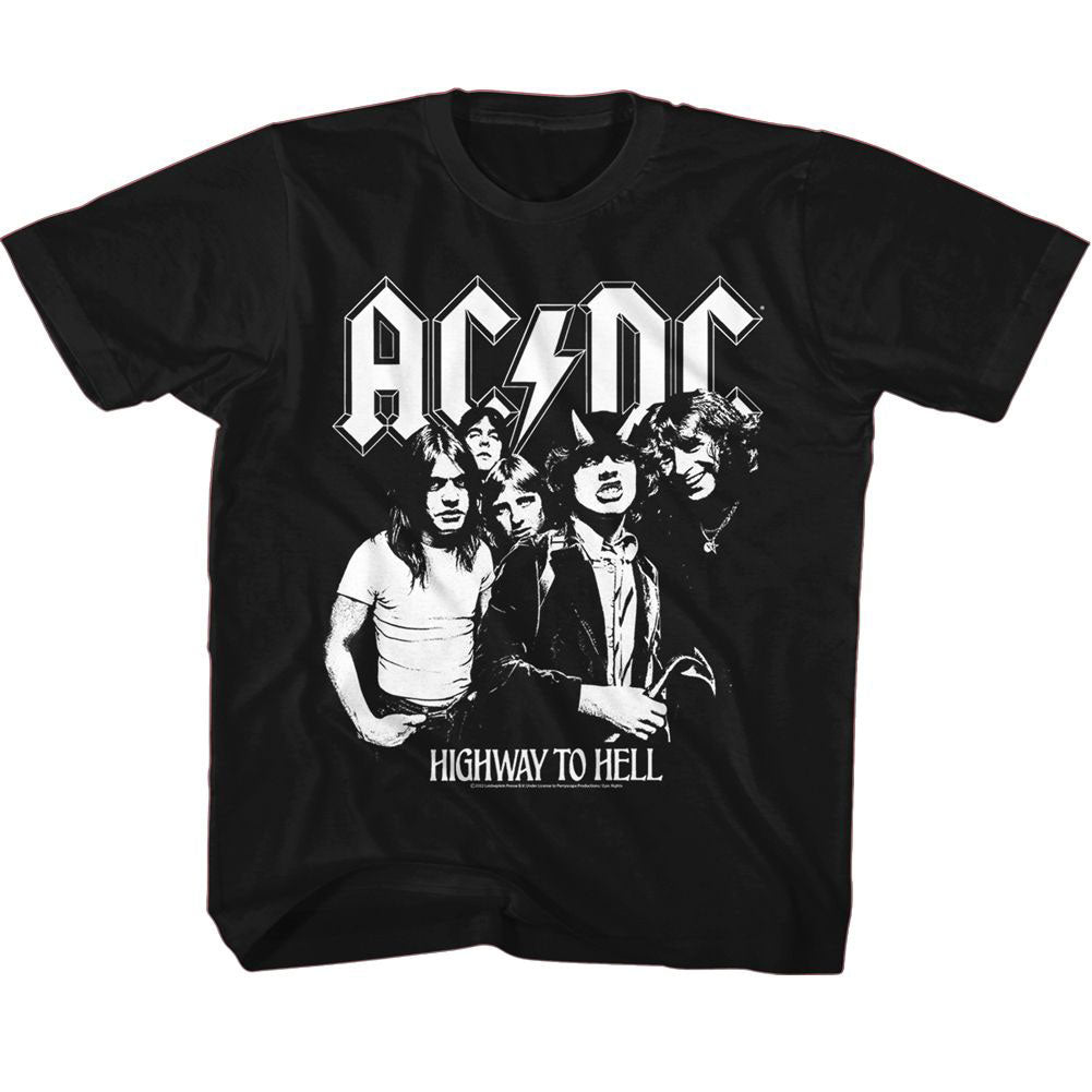 AC/DC AC/DC Bw Highway Photo Kids Childrens T-shirt