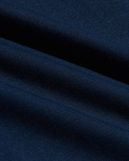 Navy Tall Pima Cotton Blend Curved Hem Crew