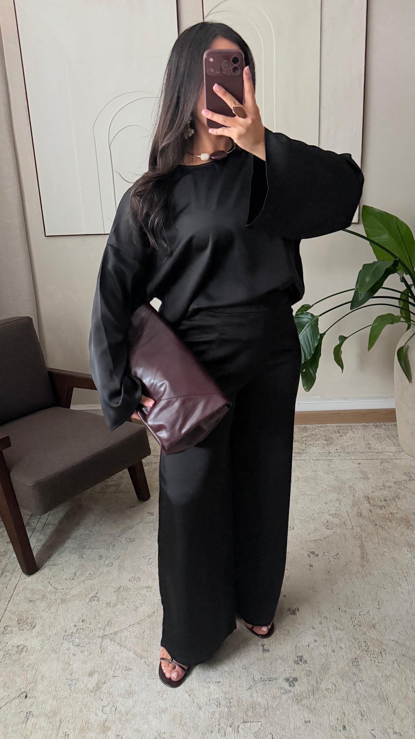 Pantalon Satine Yasminah I Noir Copie