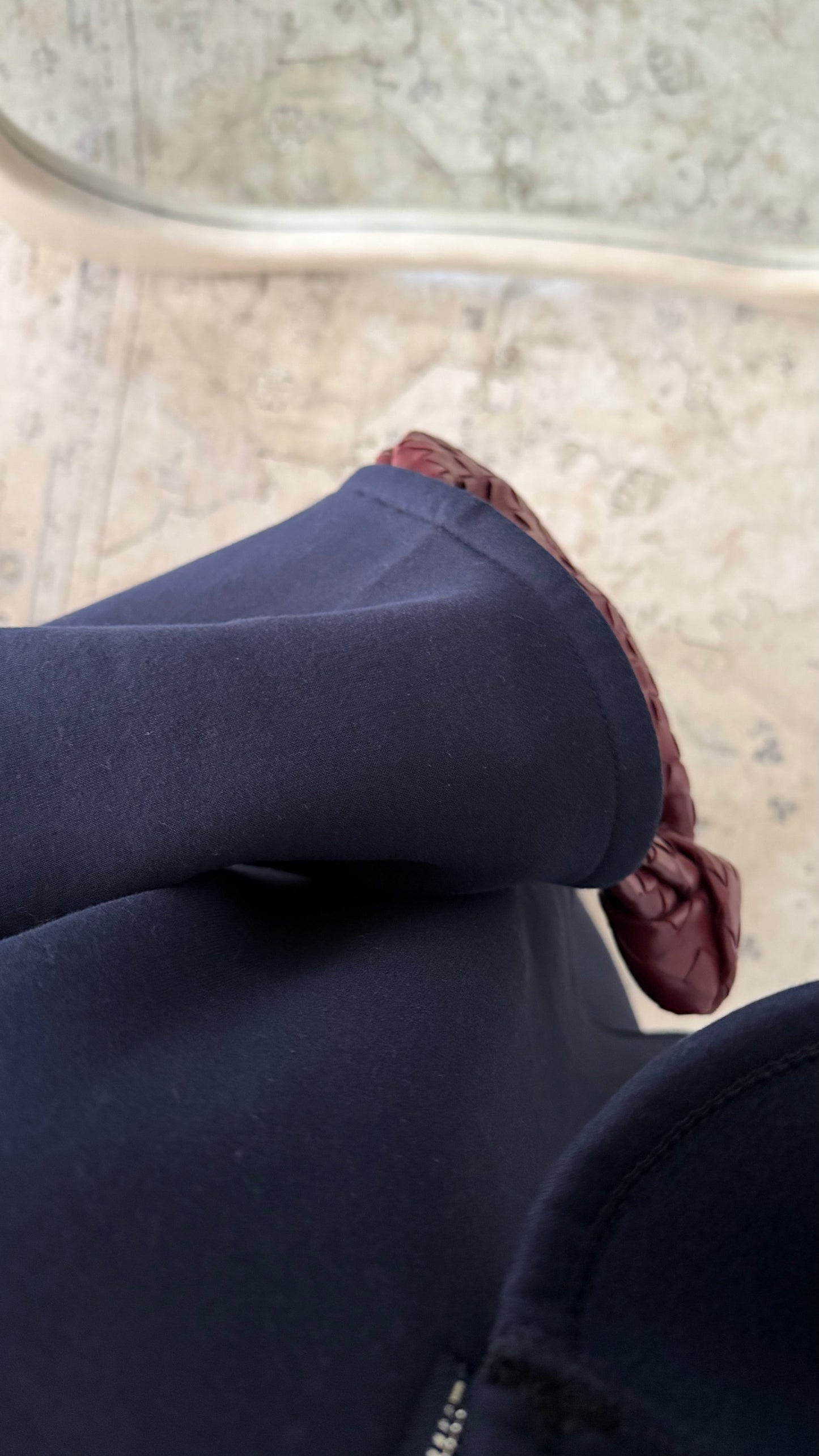 Ensemble Long A Zip Molletonne Bleu Marine