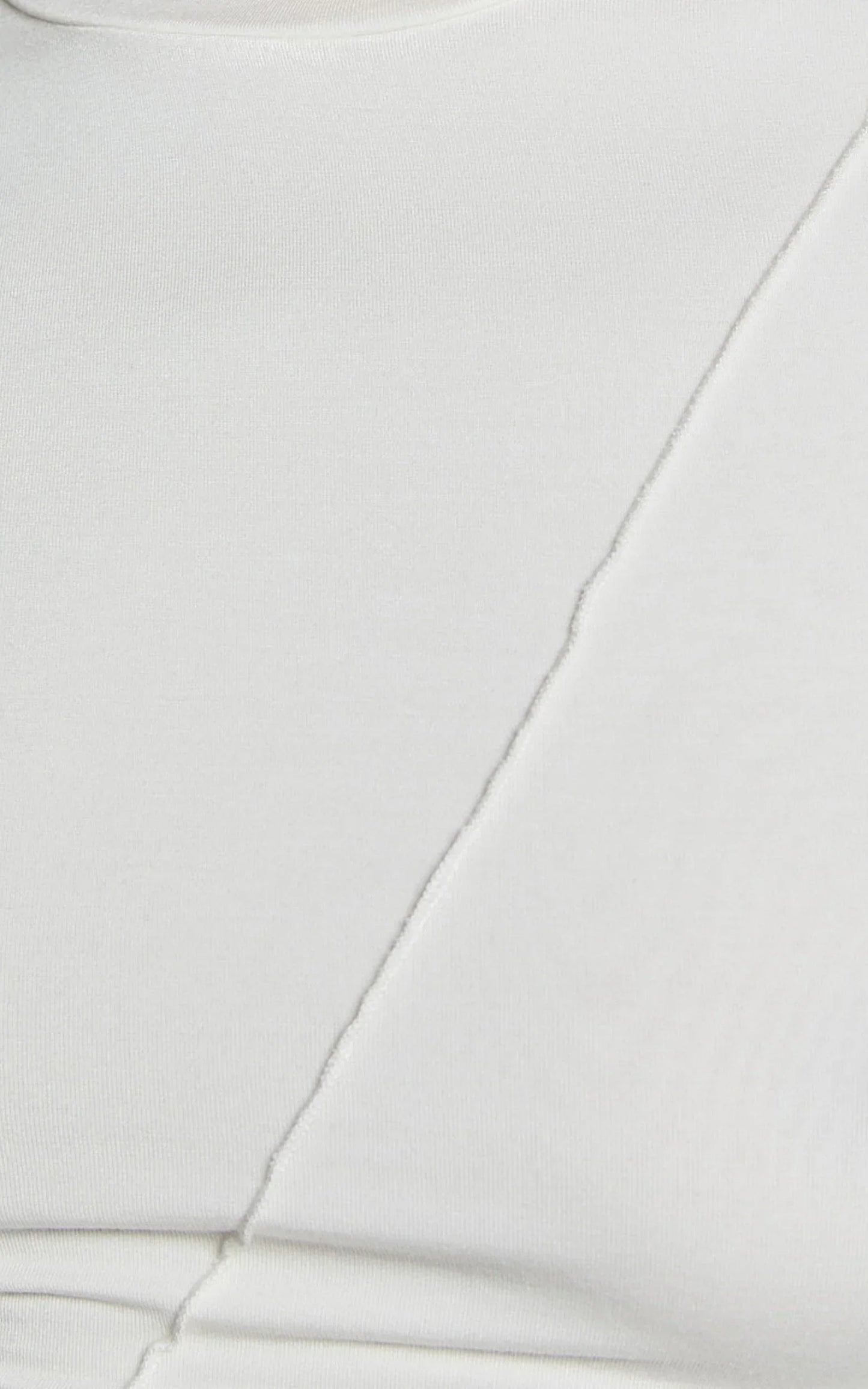Dayna Top - Long Sleeve Exposed Seam Top in Off White