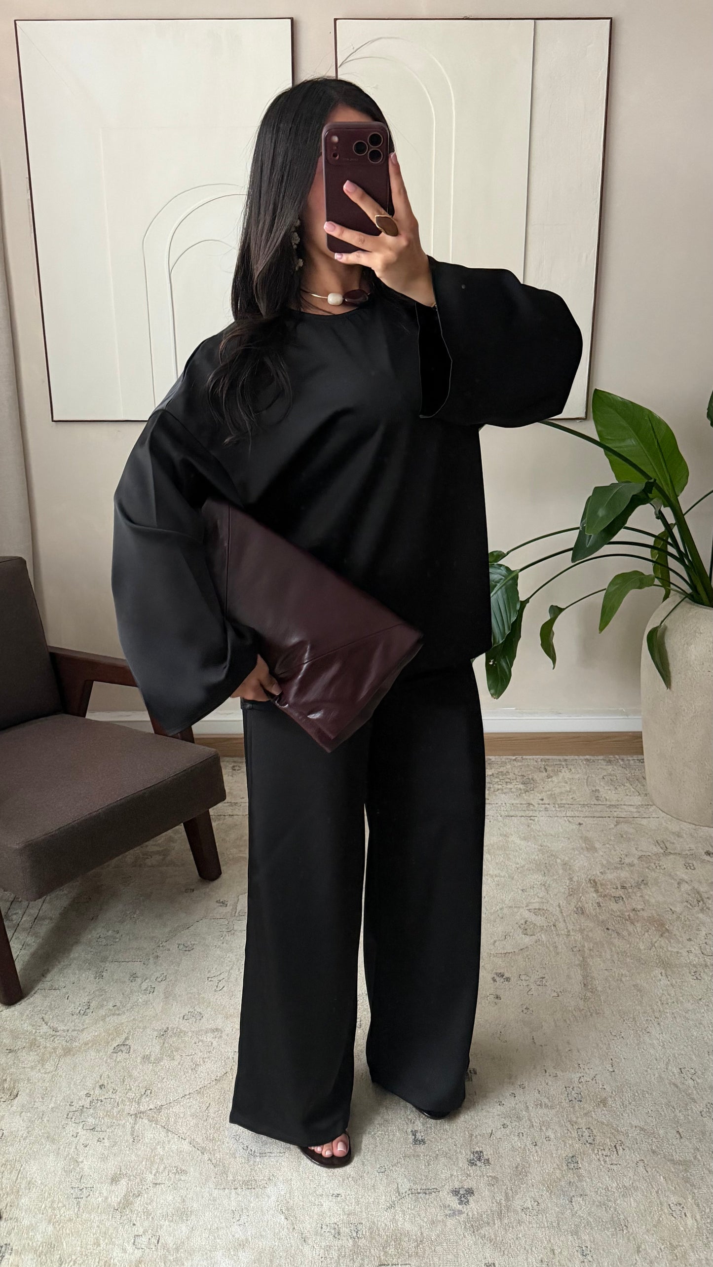 Pantalon Satine Yasminah I Noir Copie