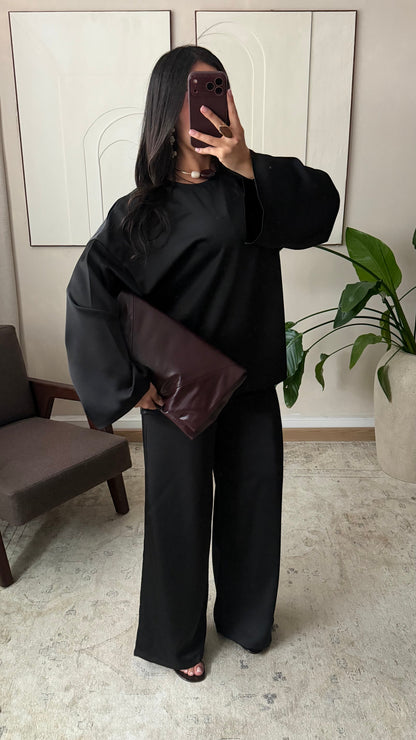 Pantalon Satine Yasminah I Noir Copie