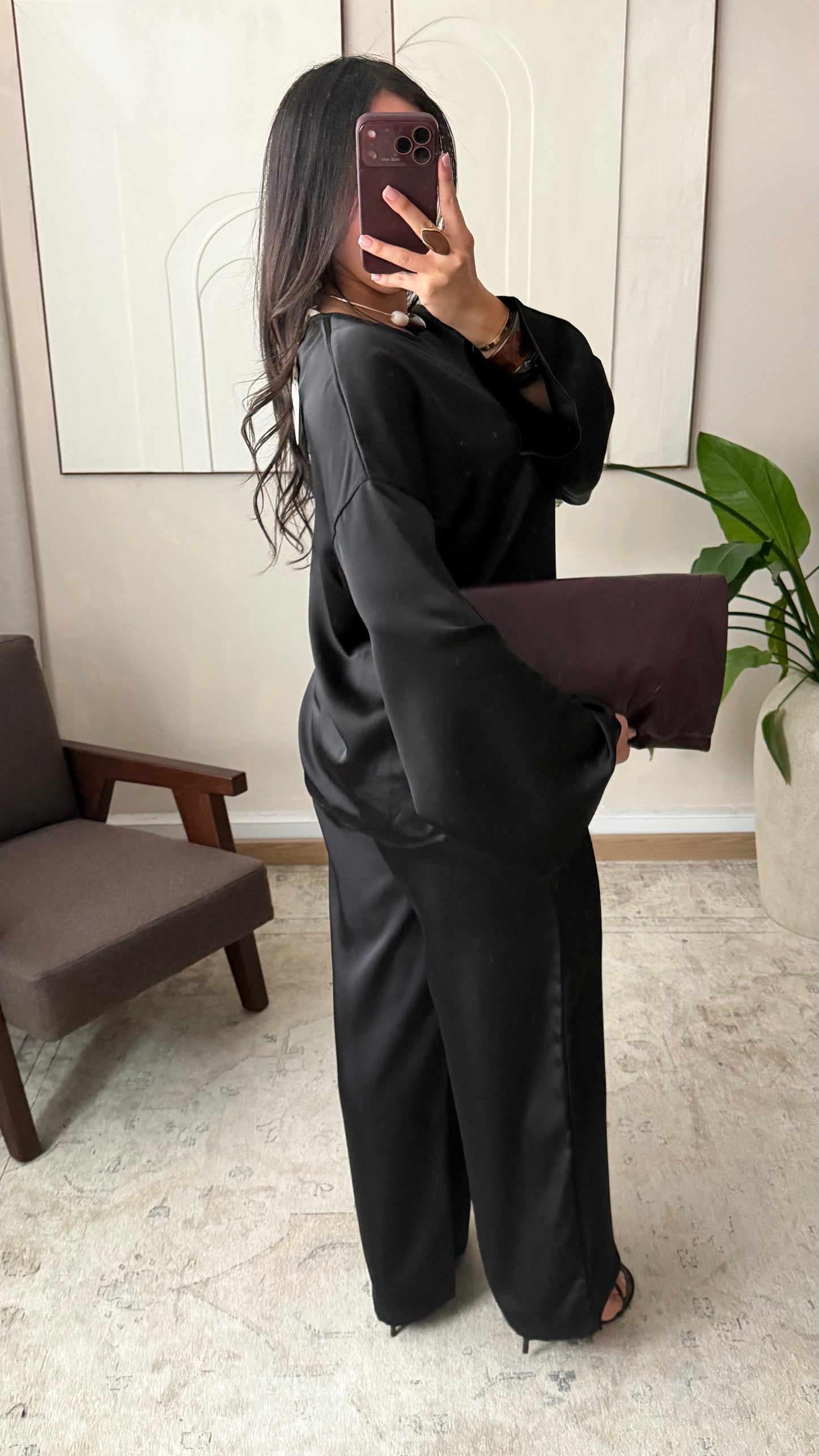 Pantalon Satine Yasminah I Noir Copie