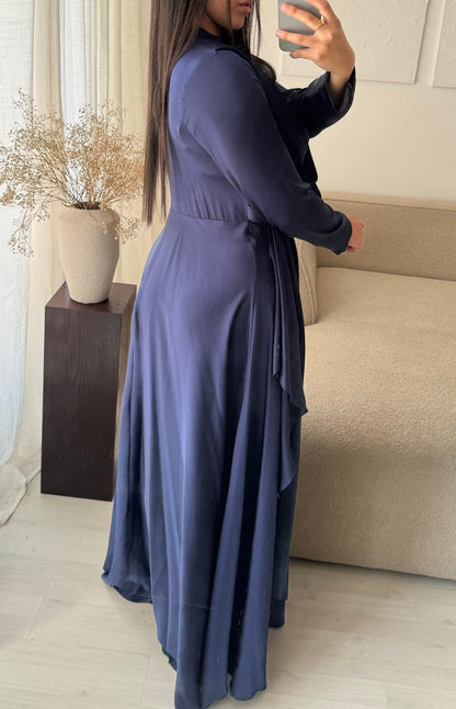 Robe Turquie Col Croise I Bleu Nuit