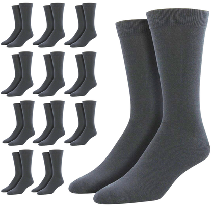 12 Pairs Bamboo Derived Loose Top Socks Diabetic Comfort Circulation Grey