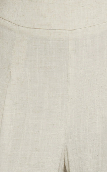 Alina Pants - Linen High Waisted Wide Leg Relaxed Pants in Natural