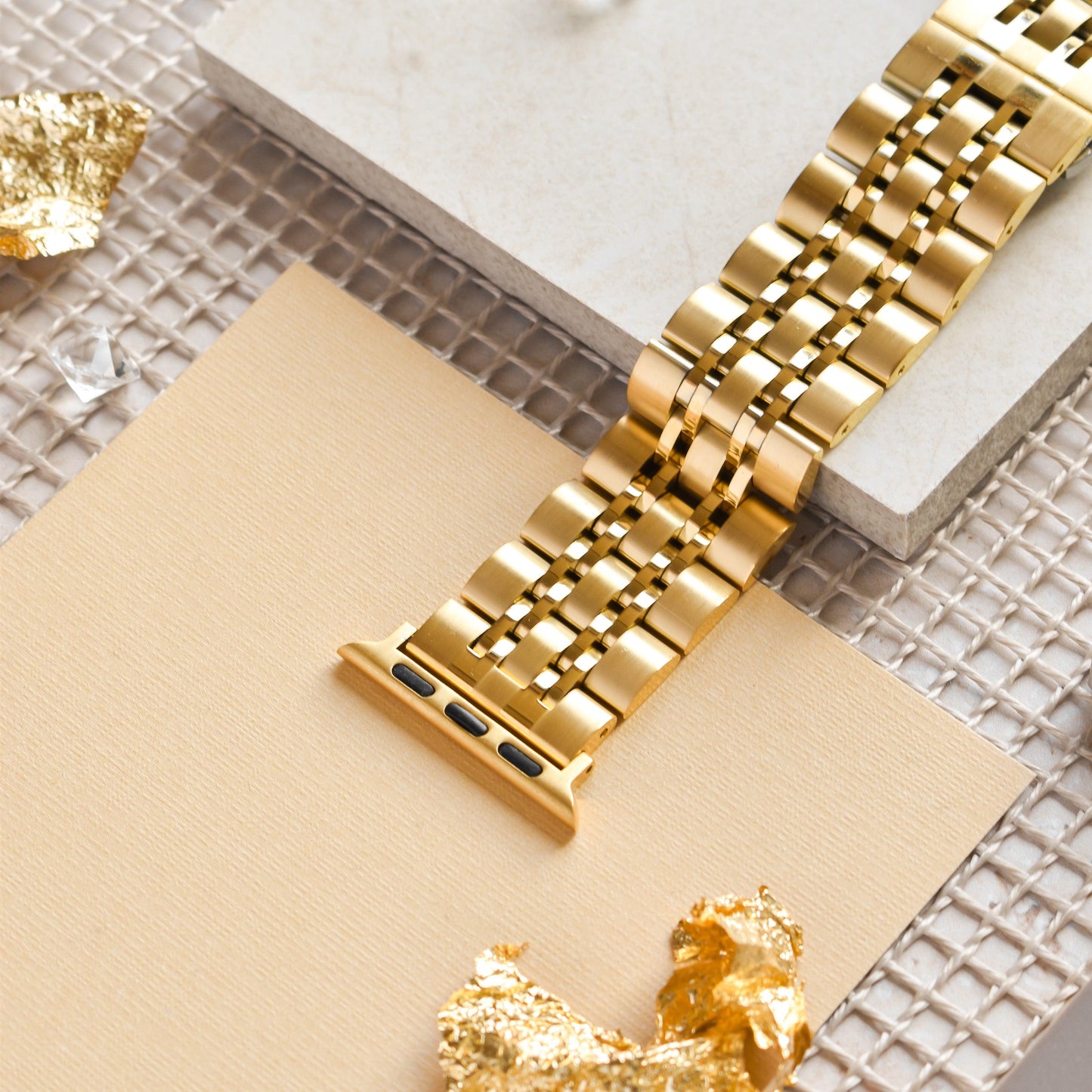 Stainless Steel Apple Watch Strap - Gold