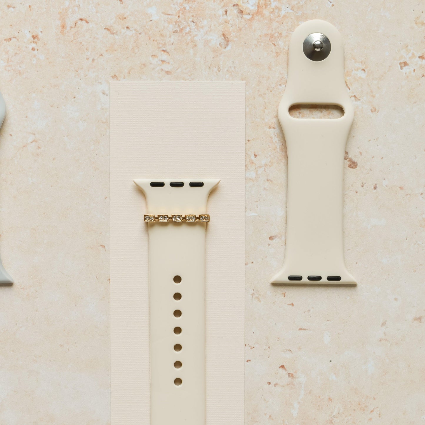 Watch Strap Charm - Gold Diamante Link