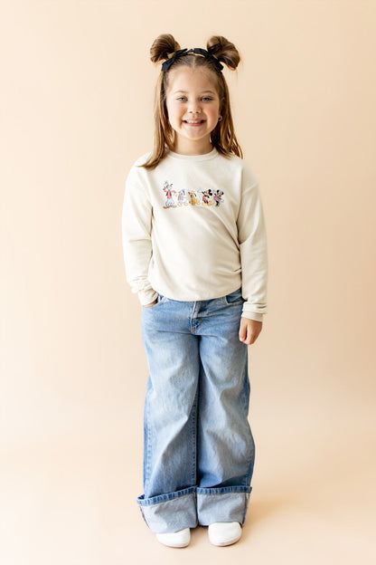 Sweatshirt in Mickey and Friends on Ecru