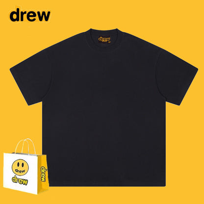 Drew T-shirts Short Sleeve T-shirt Smiley Face Letter Print