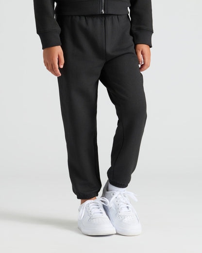 Girls Black & Electric Fuchsia Relaxed Joggers 2-Pack
