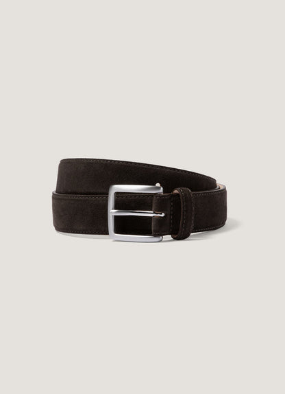 Mens Smart Suede Belt In Brown Mbel9486 Brab