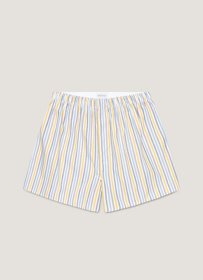 Mens Classic Boxer Shorts In White Blue Brown Yellow Mbox4700 Stny