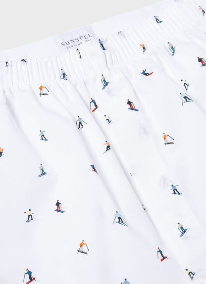Mens Printed Boxer Shorts In Ski Slope