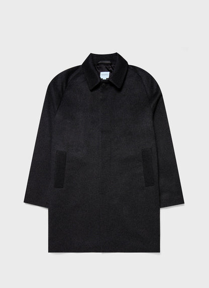 Mens Cashmere Car Coat In Charcoal Melange Mcoa7327 Gyad