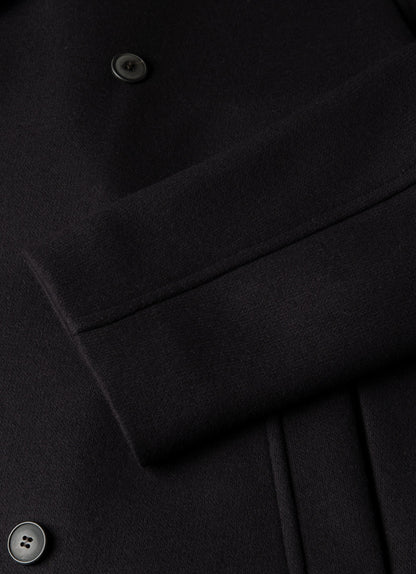 Mens Boiled Wool Pea Coat In Navy Mcoa7335 Buaa