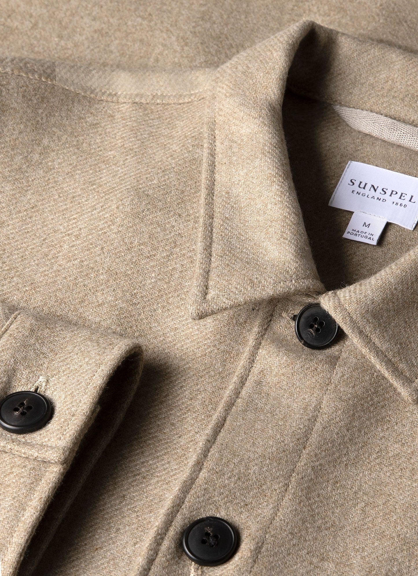 Mens Wool Twin Pocket Jacket In Sandstone Mjac7065 Brfc