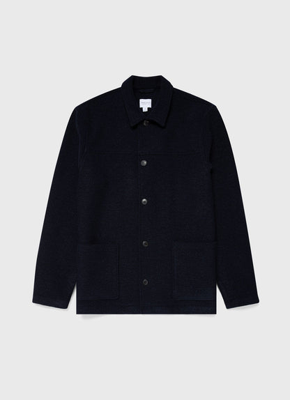 Mens Wool Donkey Jacket In Navy Mjac7113 Buaa