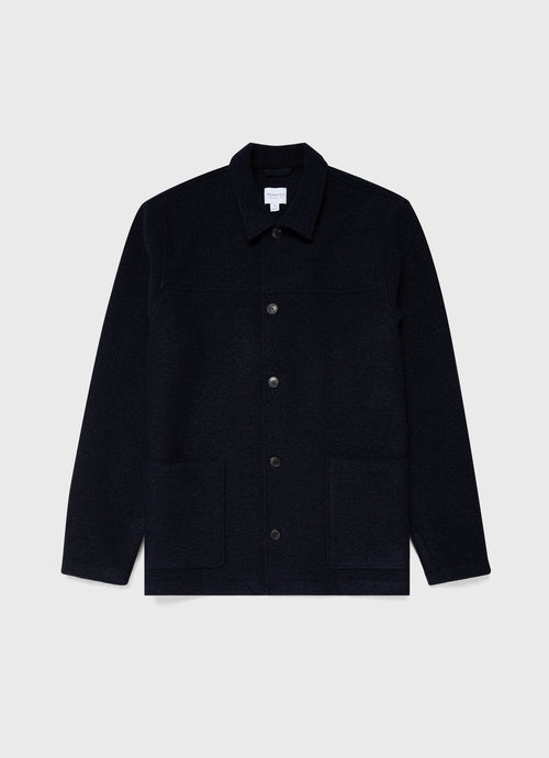 Mens Wool Donkey Jacket In Navy Mjac7113 Buaa