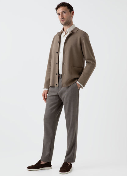 Mens Milano Knit Jacket In Dark Stone Mjac7131 Whdc