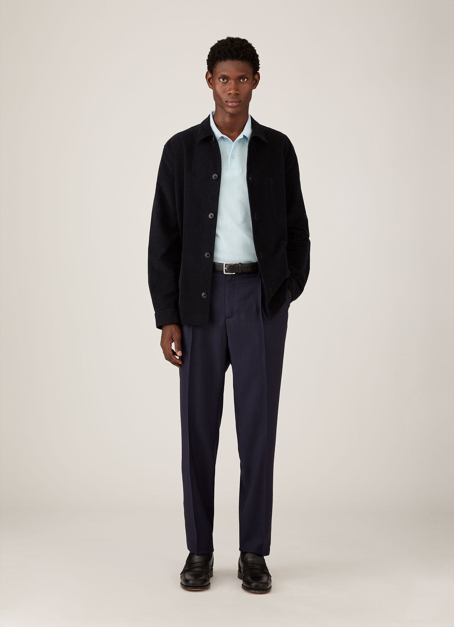 Mens Moleskin Twin Pocket Jacket In Navy Mjac7165 Buaa