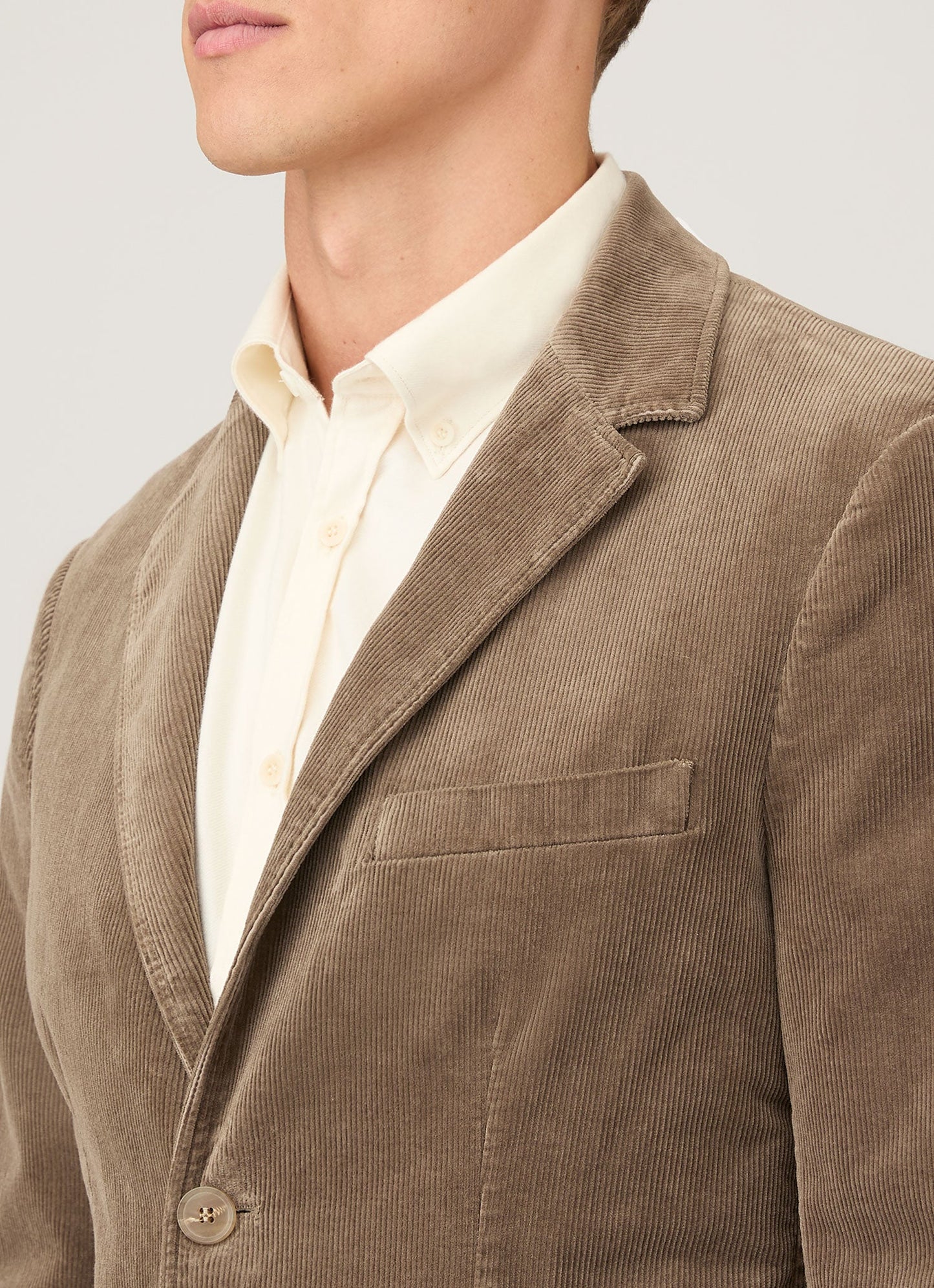 Mens Corduroy Blazer In Bark Mjac7179 Brgc