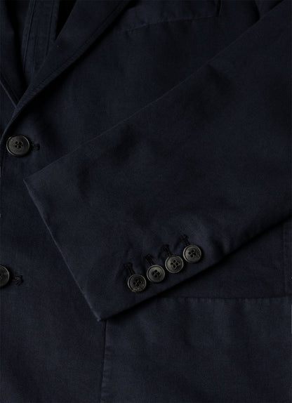 Mens Cotton Linen Unstructured Blazer In Navy Mjac7220 Buaa