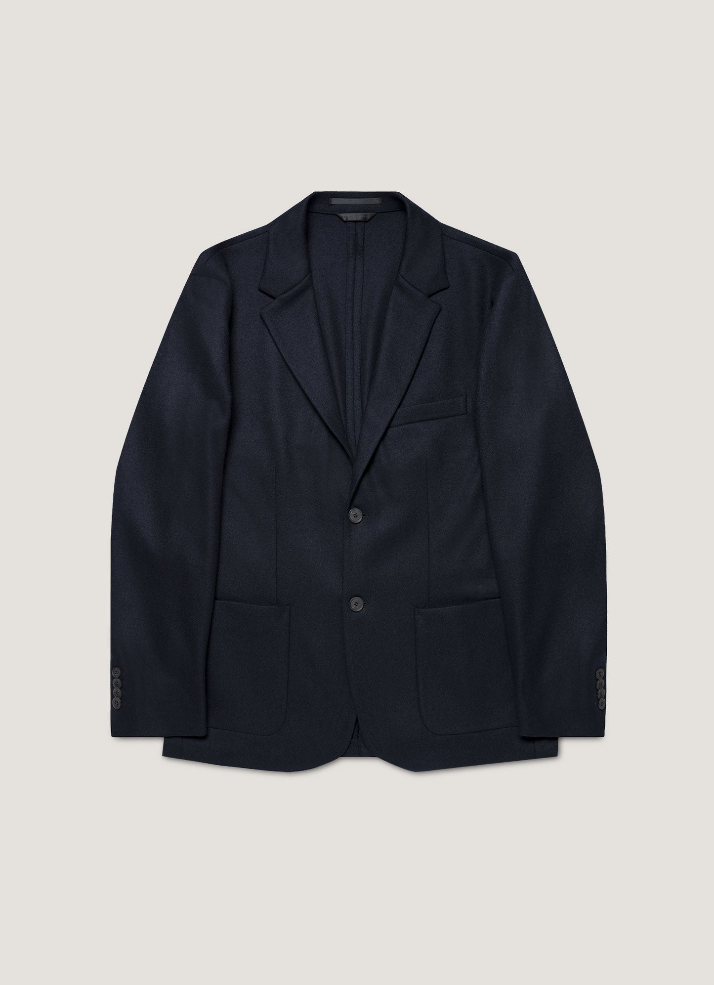 Mens Boiled Wool Blazer In Navy Mjac7192 Buaa