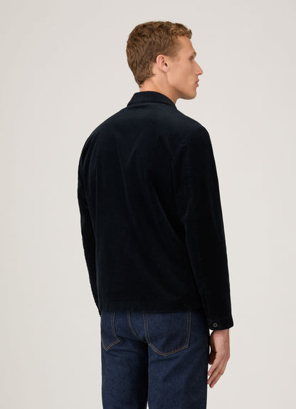 Mens Corduroy Harrington Jacket In Navy Mjac7195 Buaa