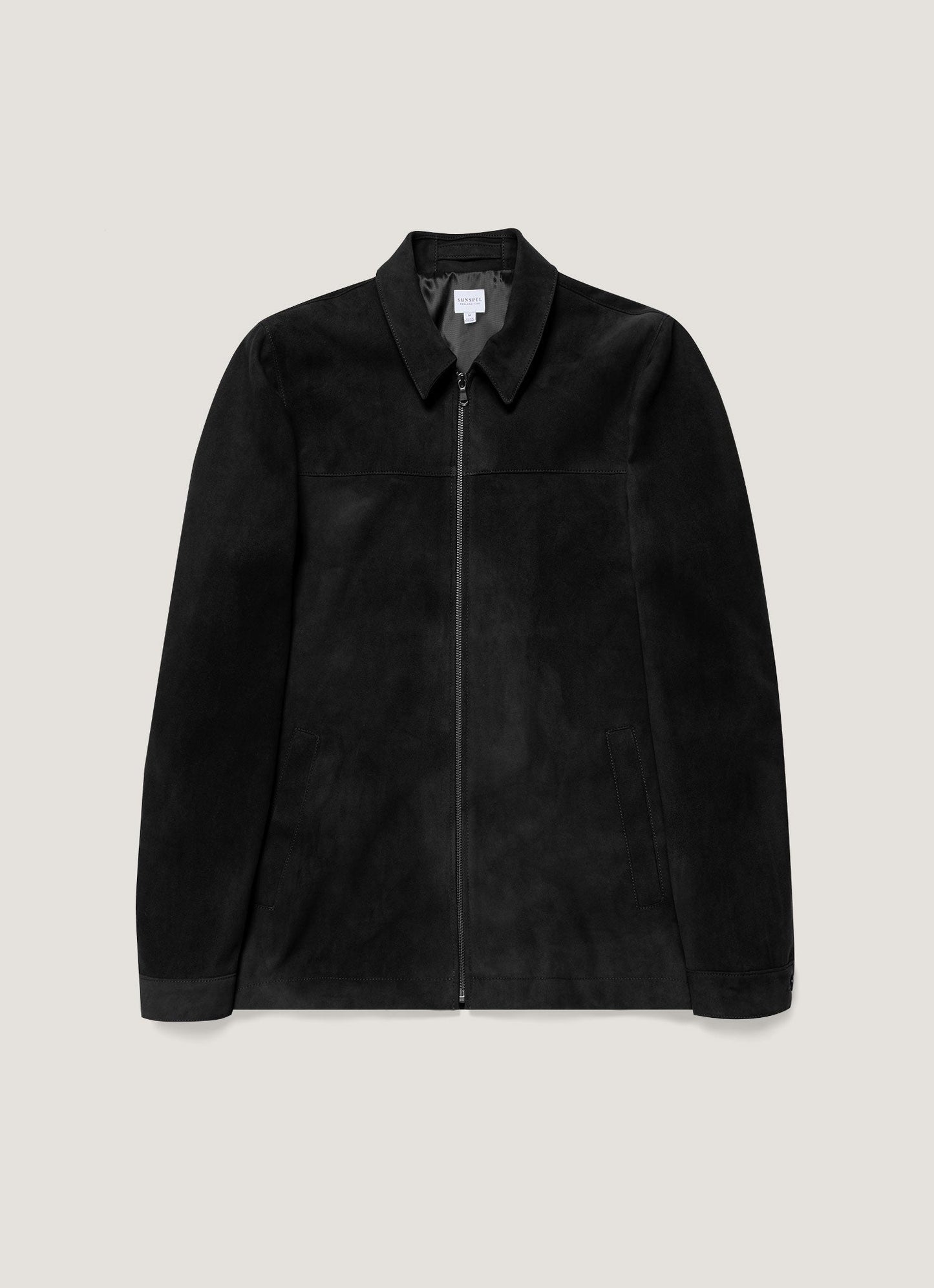 Mens Suede Harrington Jacket In Black Mjac7196 Bkaa