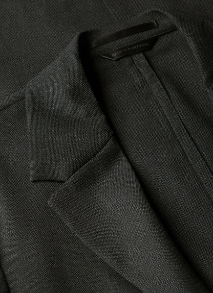 Mens Lightweight Travel Wool Blazer In Dark Charcoal Melange Mjac7197 Gybg
