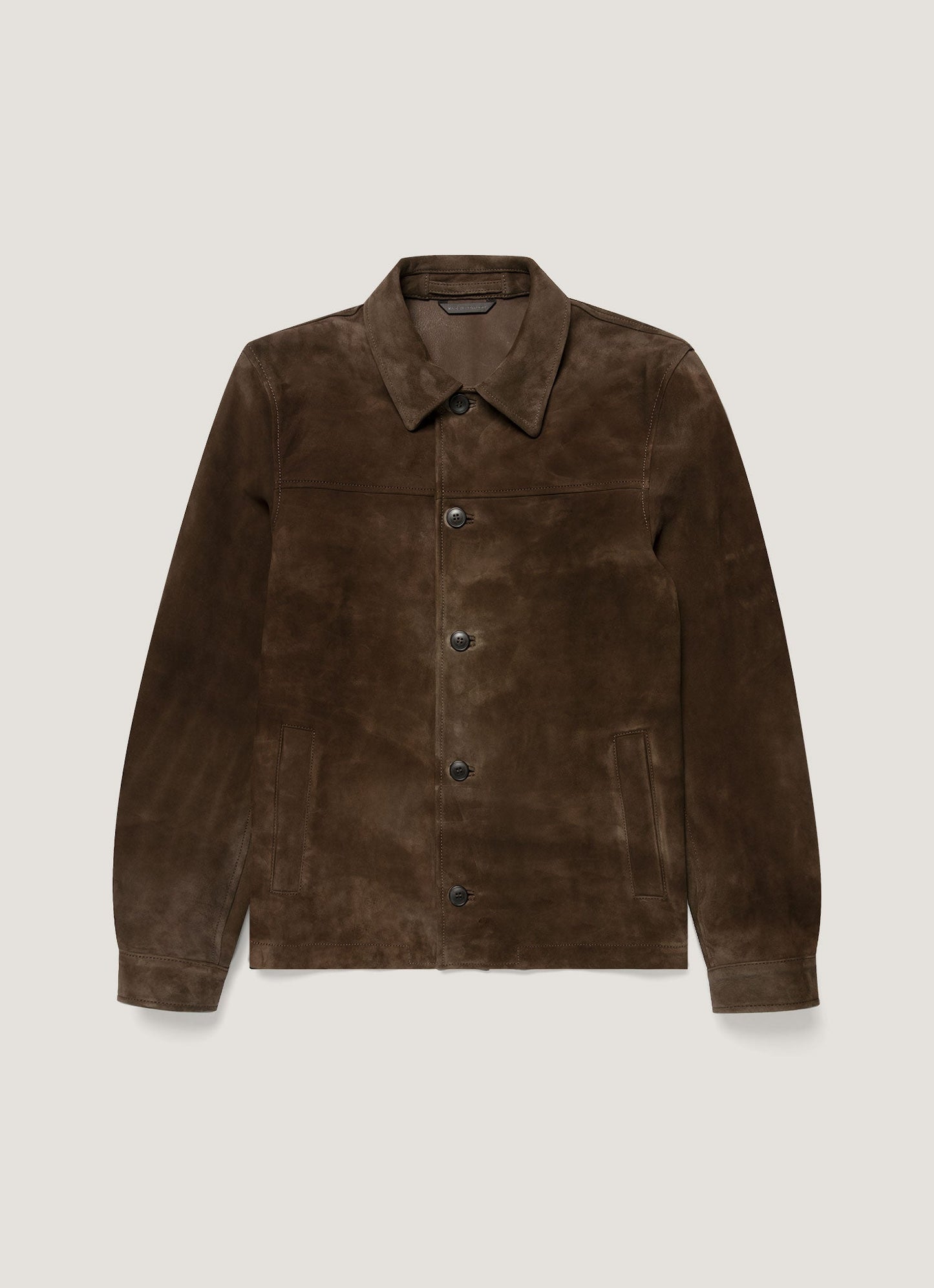 Mens Suede Jacket In Dark Brown Mjac7210 Brgz