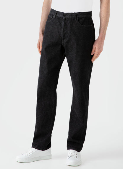 Mens Regular Fit Jean In Black Denim Wash Mjea3904B Bkbi