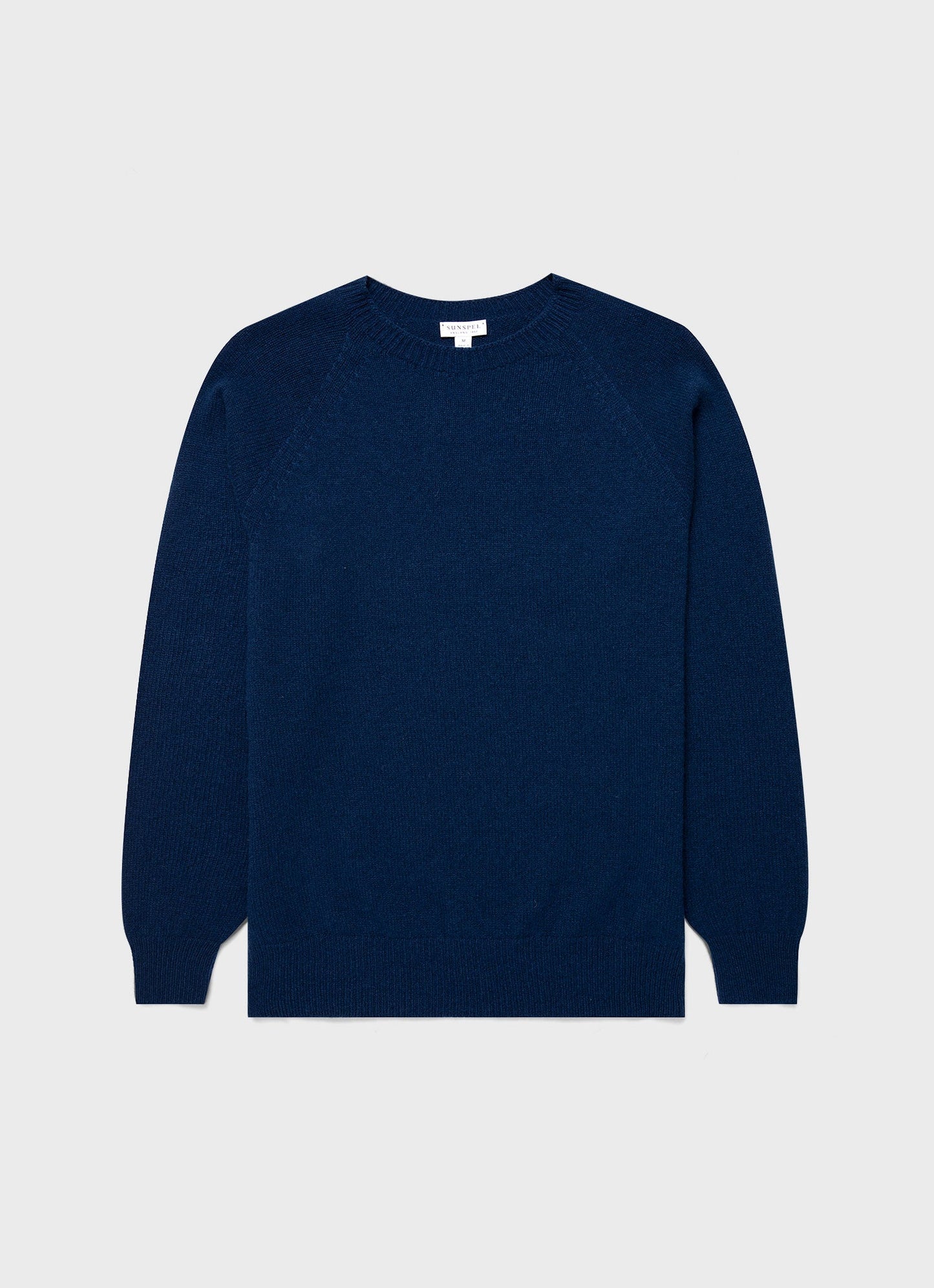Mens Lambswool Crew Neck Jumper In Naval Blue Mjum8066 Buvm