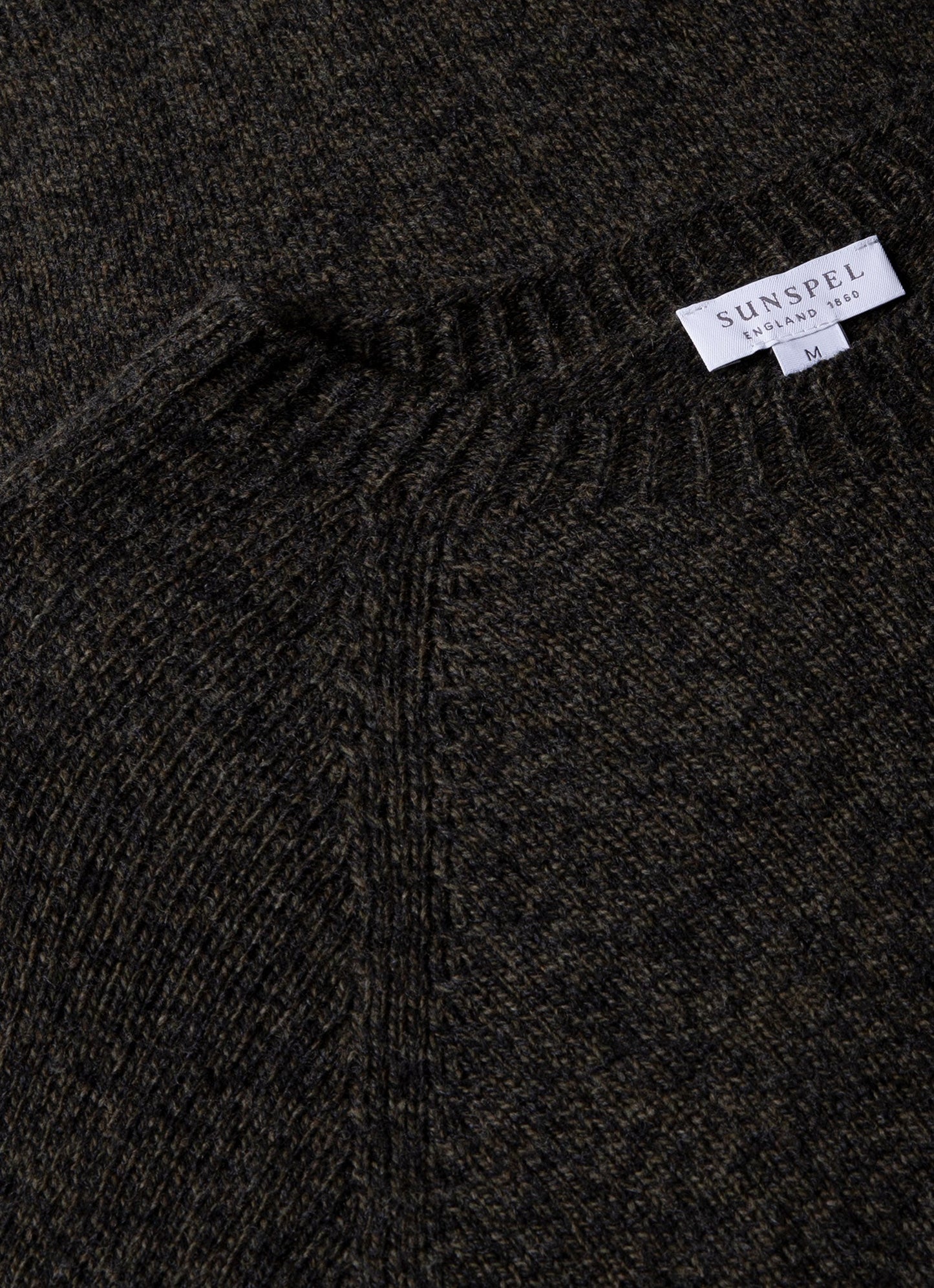 Mens Lambswool Crew Neck Jumper In Khaki Twist Mjum8066 Gnhq